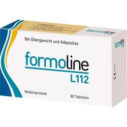 Eine Packung "formoline L112" Tabletten gegen Übergewicht.