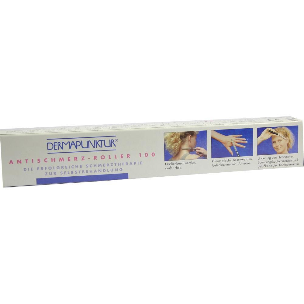 Eine Schachtel mit einem Dermapunktur-Schmerztherapie-Roller zur Selbstbehandlung.